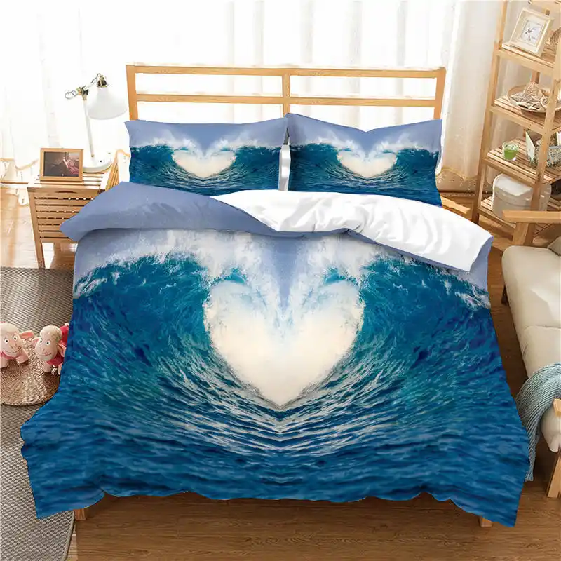 3d Ocean Surf Bedding Set Duvet Cover Comforter Bedding Sets Home