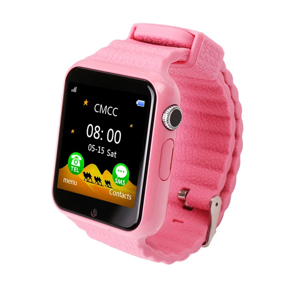 

GENBOLI V7 GPS Tracker Anti Lost Monitor SOS Call 1.54 Inch Screen Kids Smart Watch with Camera Phone Watch for Dropshipping