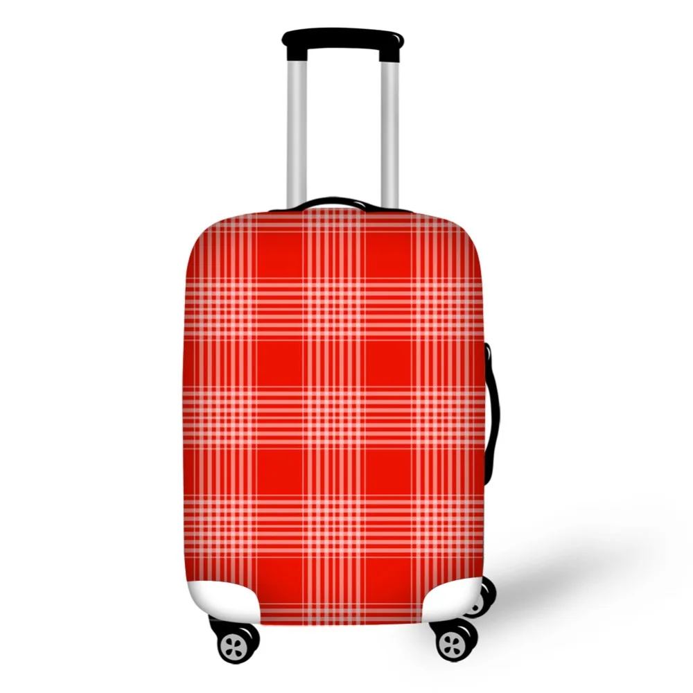 

tartan design travel accessories suitcase protective covers 18-32 inch elastic luggage dust cover case stretchable Waterproof