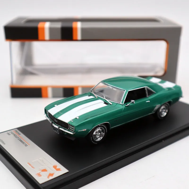 Премиум X 1:43 Chevrolet Camaro RS 1969 металлик Зеленый PRD549 литье под давлением модели Ограниченная серия Коллекция игрушек автомобиль