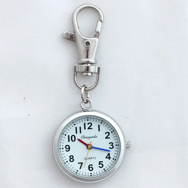 Silver Gold Bronze Retro Pocket Key Ring Clip Clasp Bag Watch Quartz Watch GL52 Cute Pocket Watches