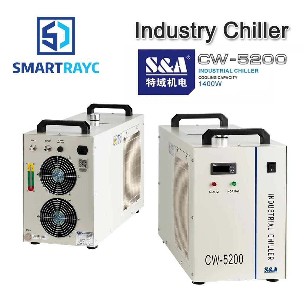 

Smartrayc S&A CW5200 CW5202 Industry Air Water Chiller for CO2 Laser Engraving Cutting Machine Cooling 150W Laser Tube
