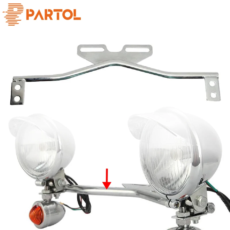 Мигалка partol хромированная светодиодная фара для мотоцикла кронштейн точечных