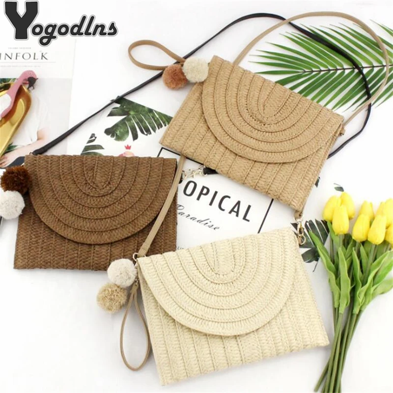الصيف الشاطئ القش حقيبة صغيرة لطيف الكرة قلادة Crossbody حقيبة للنساء السفر حقائب كتف محفظة السيدات عارضة أكياس 2019 جديد الصيف الشاطئ القش حقيبة صغيرة لطيف الكرة قلادة Crossbody حقيبة للنساء السفر حقائب كتف محفظة السيدات عارضة أكياس 2019 جديد