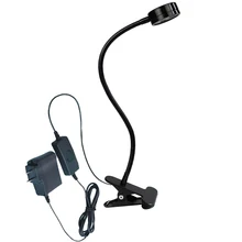 Алюминиевый светодиодный светильник 3 Вт/5 Вт Настольная лампа с зажимом зажимное приспособление ВКЛ/ВЫКЛ. штепсельная вилка гибкая труба прожектор черный корпус офис