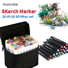 TOUCHNew 30 Цвета набор маркеров для живописи алкоголя маркеры для эскизов ручка для художник рисунок манга дизайн Art Dual Head