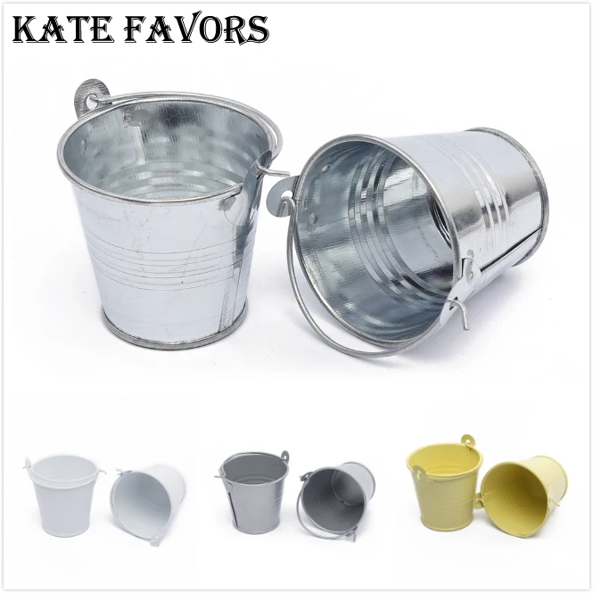 

10x Mini Cute Chocolate Candy Buckets Keg Wedding Party Favors Kisses DIY Tin Favor Pails Mini Bucket Boxes Candy Box Supply