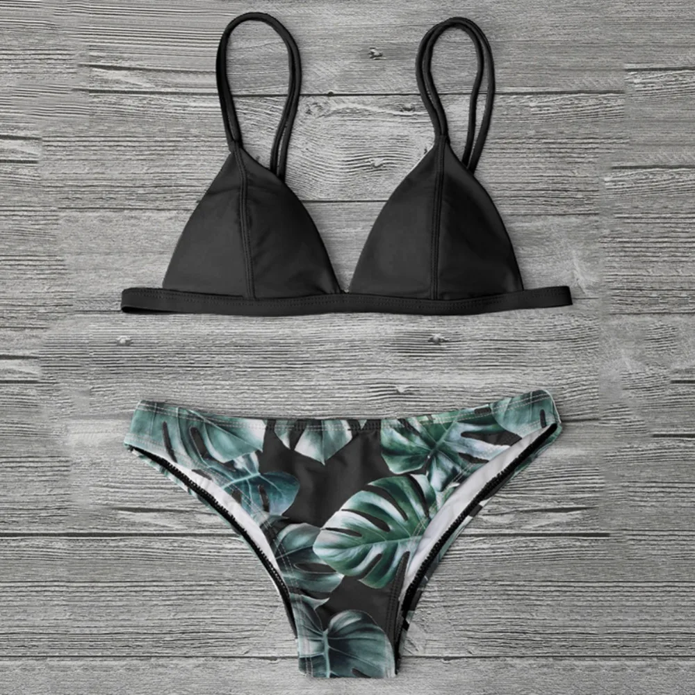 

Printed 2018 New Push Up Bikini Set Women Maio Feminino Praia Vintage Swimsuit Female Swimwear Beach Wear Bathing Suit