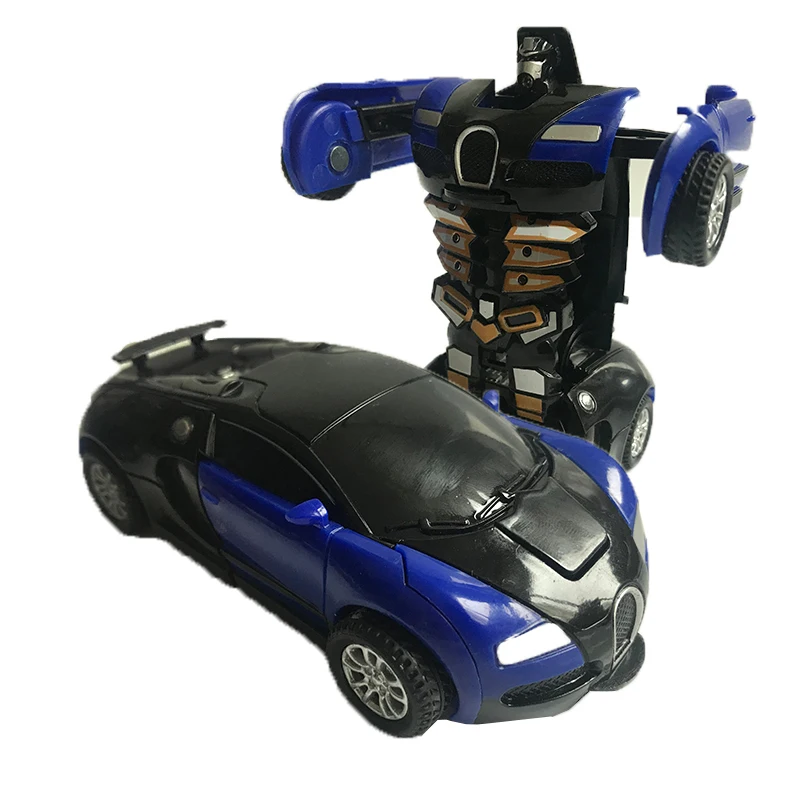 One-key Police Deformation Car Toys Super racing car Automatic Transform Robot Plastic Model Amazing kids Funny Toys