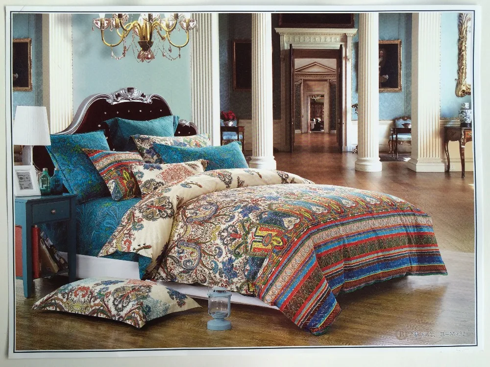 Best quality 100Cotton 4pcs of queen /king size bedding set ,Include