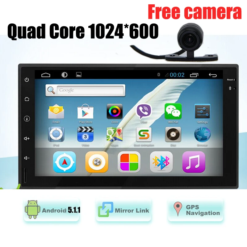 

Quad Core Pure Android 7.1 Car DVD Player Car PC Tablet Double 2din 7'' GPS Navi Car Stereo Radio Bluetooth Wifi 2 din car radio