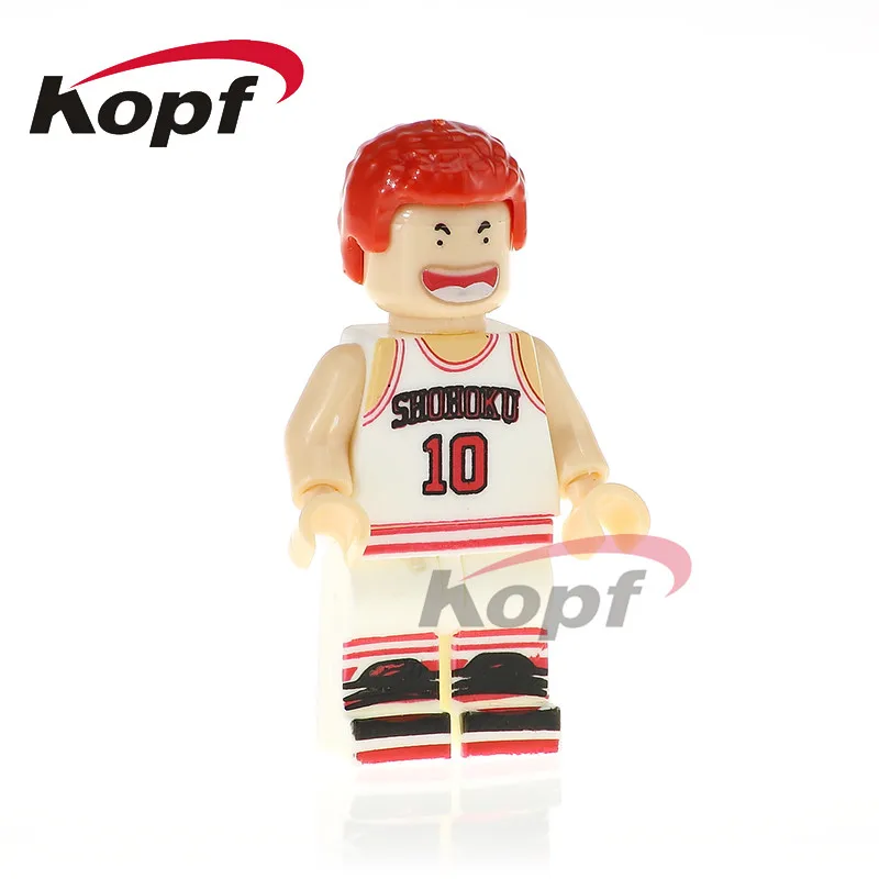 

Single Sale PG1131 SLAM DUNK Figures Hanamichi Sakuragi Akagi Haruko Miyagi Ryota Model Building Blocks Children Gift Toys