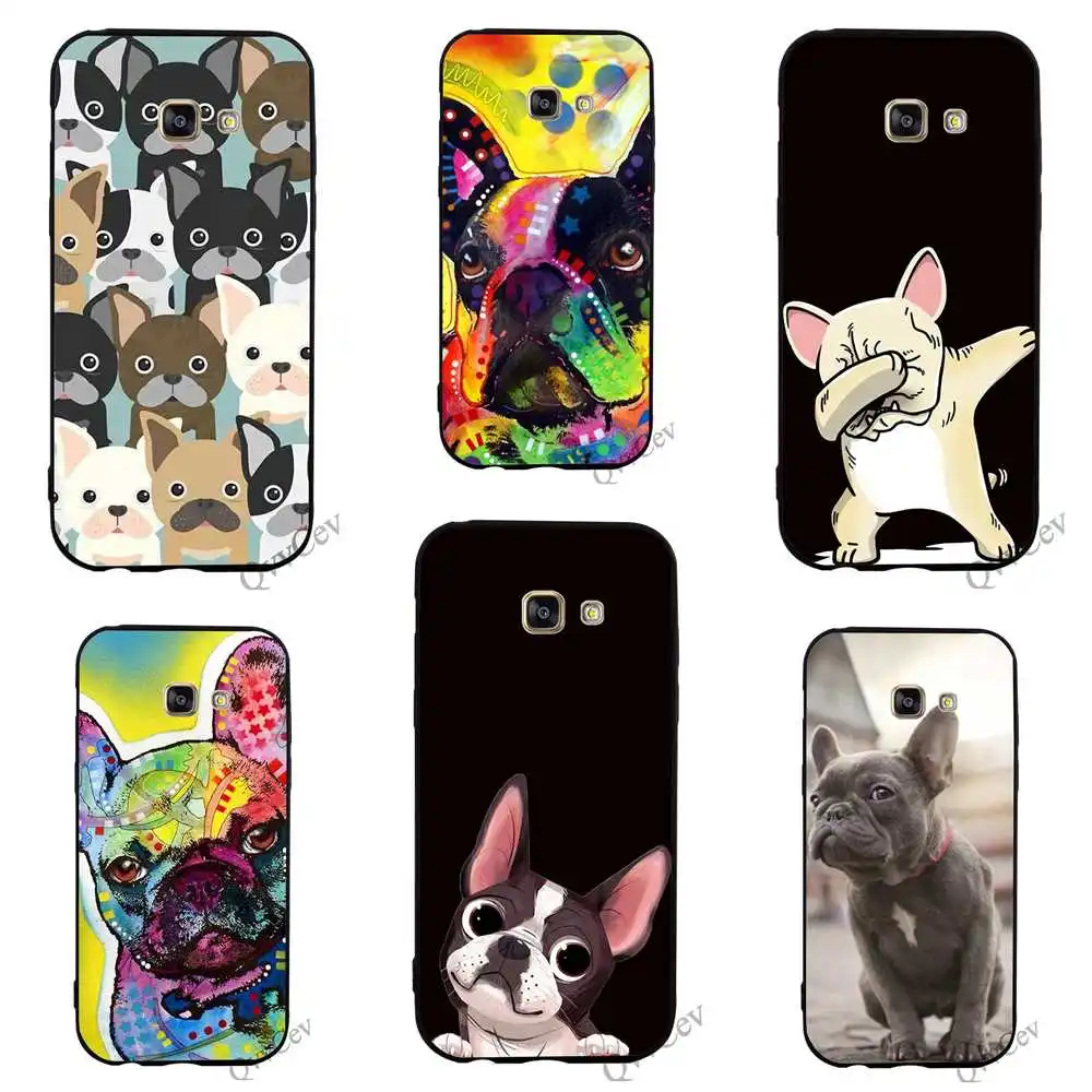 

Hybrid French Bulldog Dog Phone Cover for Samsung Galaxy A3 Case A5 A6 S6 S7 Edge S8 S9 Plus Note 8 9 Covers Back