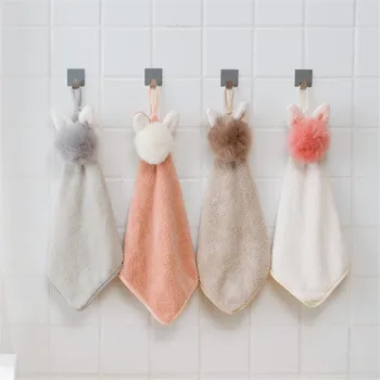 

New 1PC Rabbit ear Hand Towels Soft Fabric For Adults Bathroom Hand Towels Lace Border High Absorbent Toallas Mano New Gift