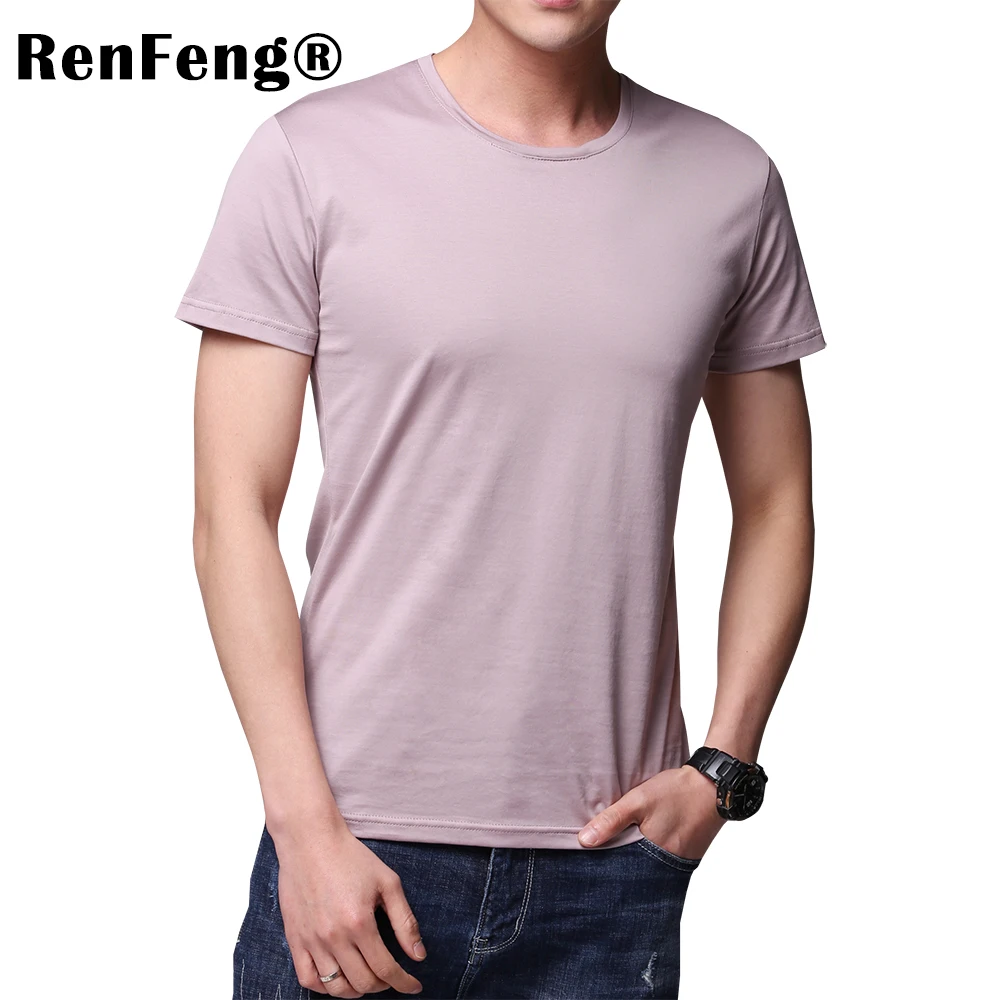 Solid color 100% Mercerized Cotton T Shirt Mens Black White T-shirts 2018 Summer Skateboard Tee Boy Hip hop Skate Tshirt Tops (6)