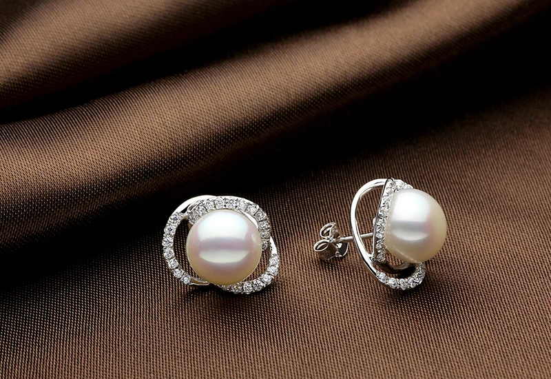 TZ10121WE silver pearl earring 3