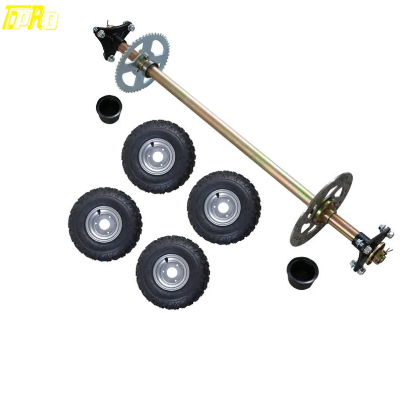 

Go Kart Rear Axle Assembly Kit + 6" F+R Wheels Hubs Mini ATV QUAD Buggy 13x5-6