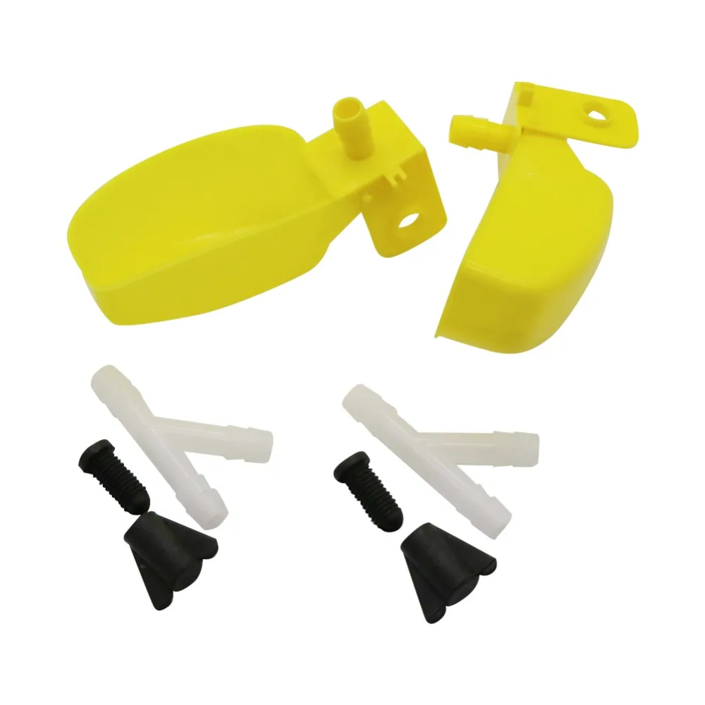 75 sets Automatic Waterer Cups Quail Birds Chicken water Pheasant Waterer Feeders Water bowls 11.5*4.5 cm Yellow