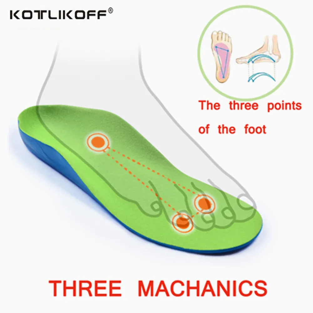 KOTLIKOFF детские ортопедические стельки для детской обуви плоская Арка стопы поддерживающие ортопедические туфли вставки в Обувь Уход за ногами