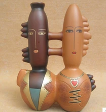 New couple ceramic vase craft happiness desk craft home decor furnishings creative wedding decoration free shipping