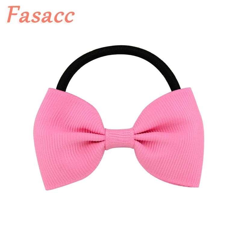 20pcs/lot FASACC Kids Hair Ties Elastic Ribbon Hair Bows Scrunchie Hair Band Rope Girls Hair Accessories A178