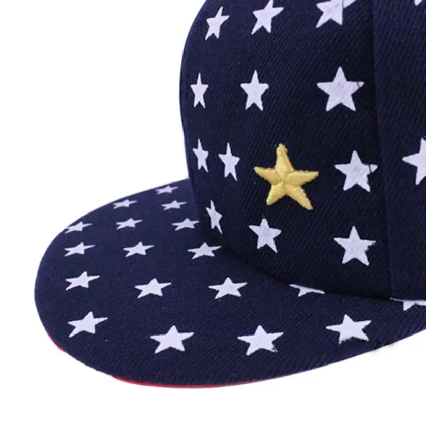 Mode Druck Sterne Gestreiften Sonne Lkw Hut Einstellbare Hysterese Neue Kinder Baby Kinder Muster Hip Hop Baseball-Cap Schirmmütze