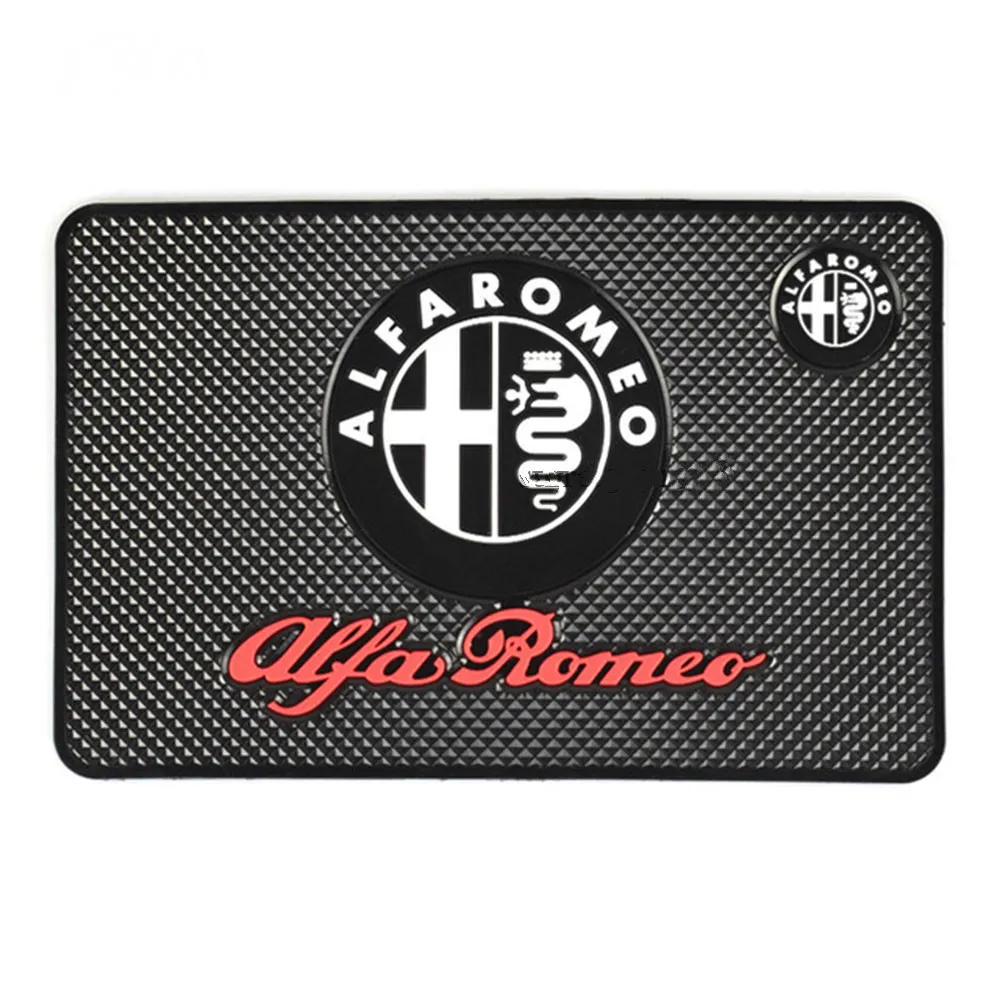 

Slip-Resistant Gel Pad Phone Holder Car Gadget Mats Accessories Emblem Logo Anti Slip Mat For Alfa Romeo 155 Giulietta Giulia