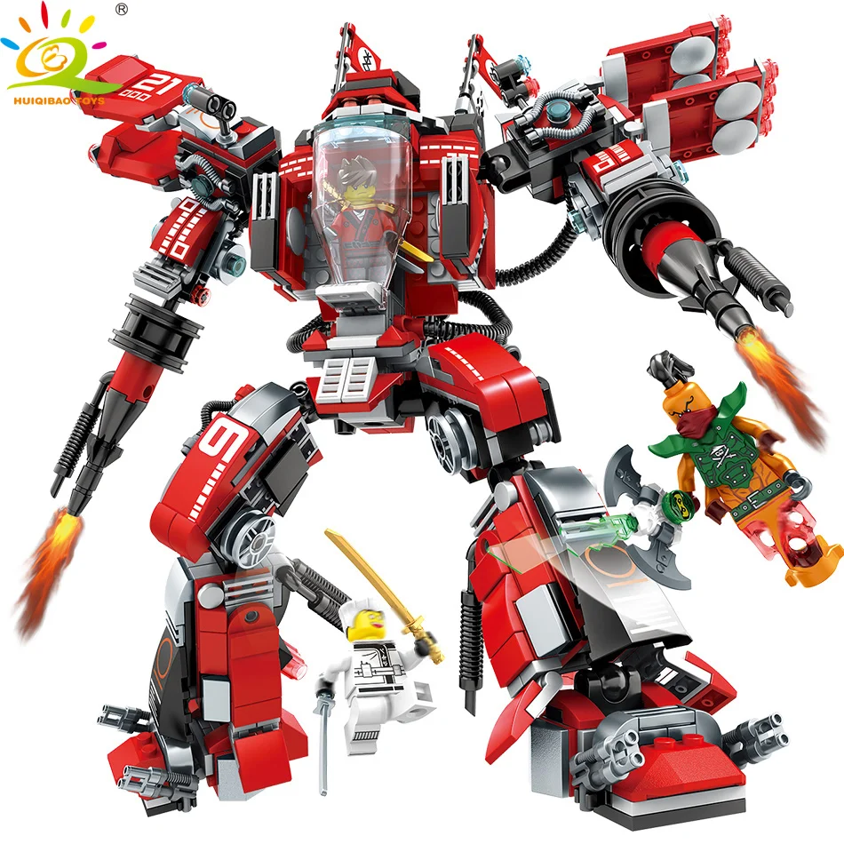 

737pcs Ninjaed Fire Mech Building Blocks Compatible Ninjagoes Kai Zan Figures Robot Educational Bricks Toys for children