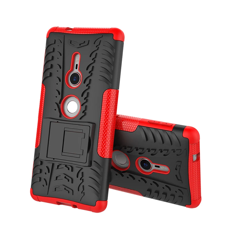 Kickstand Cover For Sony Xperia L1 L2 E5 C5 XA XA1 Ultra XA2 Plus XZ XZ1 Premium XZ2 Compact XZ3 Heavy Duty Rugged Armor Case    (1)