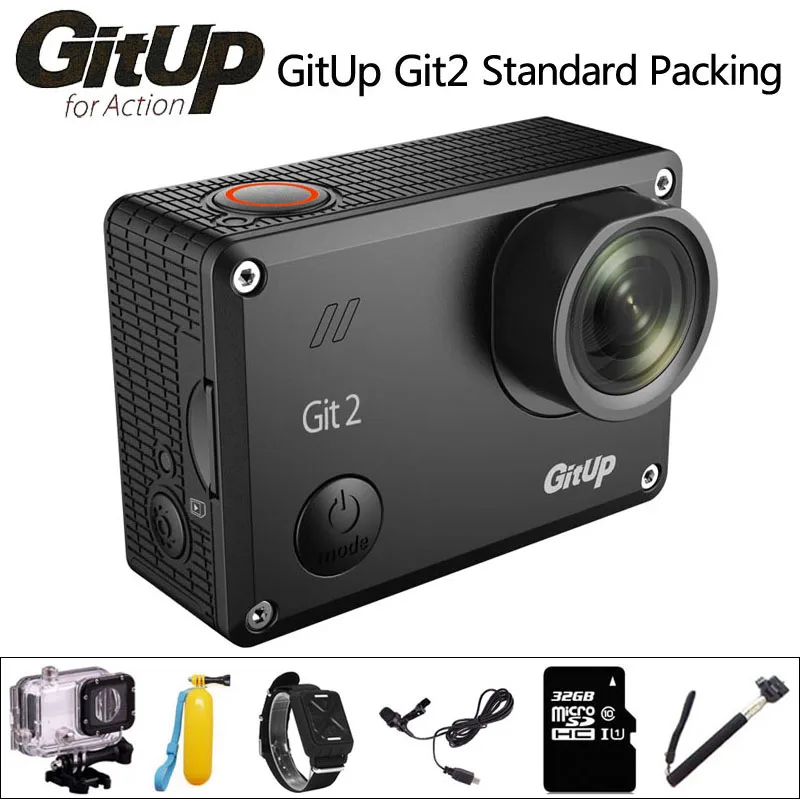 

Original GitUp Git2 Sports Action Camera Wifi 2K Standard Packing Sport DV 1080P Full HD Outdoor mini Camcorder 1.5 inch LCD Cam