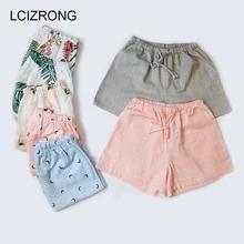 Летние хлопковые Пижамные штаны с принтом для женщин, M-XL размера плюс, Харадзюку, унисекс, пижамные штаны с завязками, свободные домашние шорты