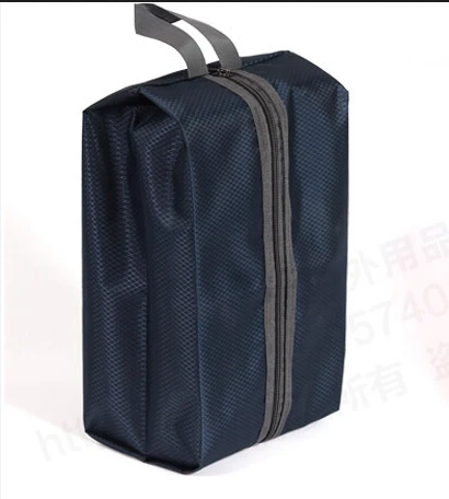 1 шт. Водонепроницаемая портативная обувь, сумка, сумка для путешествий, сумка для туалетных принадлежностей, чехол для хранения Органайзер складывающийся контейнер - Цвет: Темно-синий