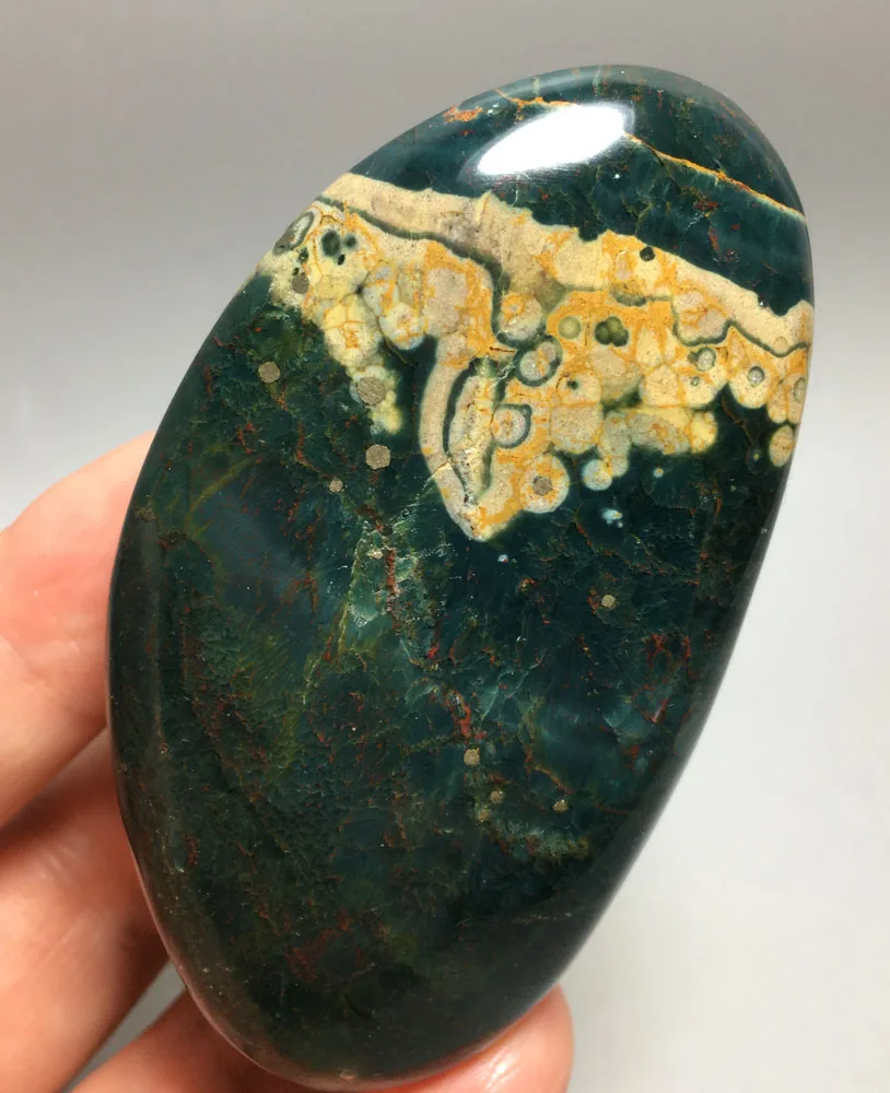 

173g NATURAL OCEAN JASPER QUARTZ CRYSTAL HEALING stone gift fengshui