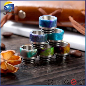 

Sailing Ecig Epoxy resin 810 drip tips mouthpiece wide bore dual O ring stainless for TFV8 TFV12 Griffinn 25
