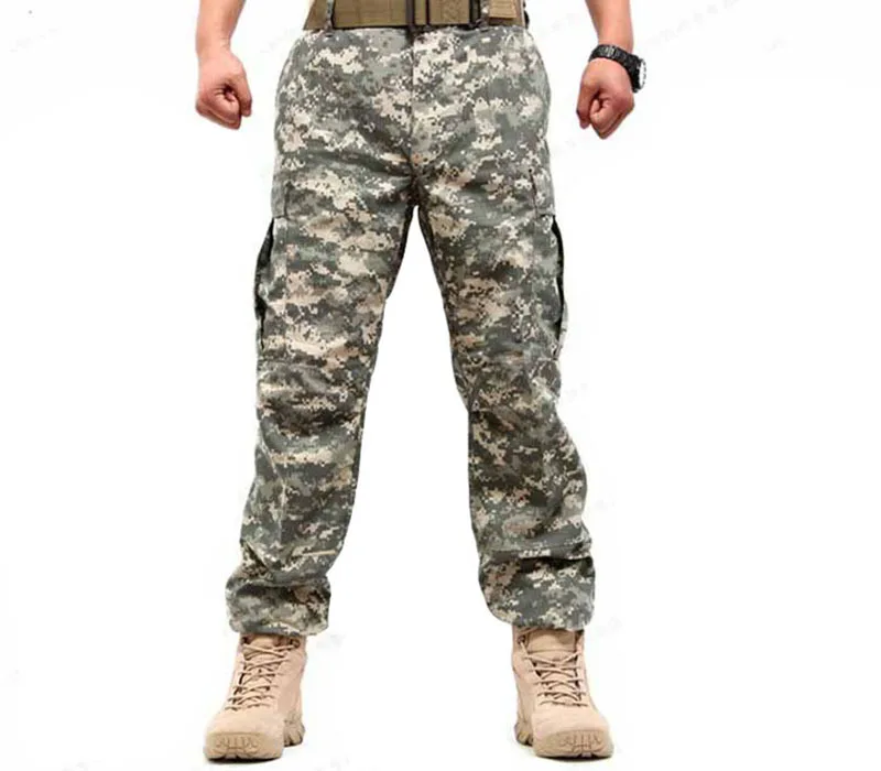 Камуфляжные брюки-карго, военные, тактические, панталоны, армейский Стиль, тренировочные брюки, мужские уличные рабочие брюки размера плюс - Цвет: 08