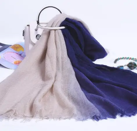 Женский модный цветной клетчатый хлопковый Шелковый мягкий шарф с кисточками