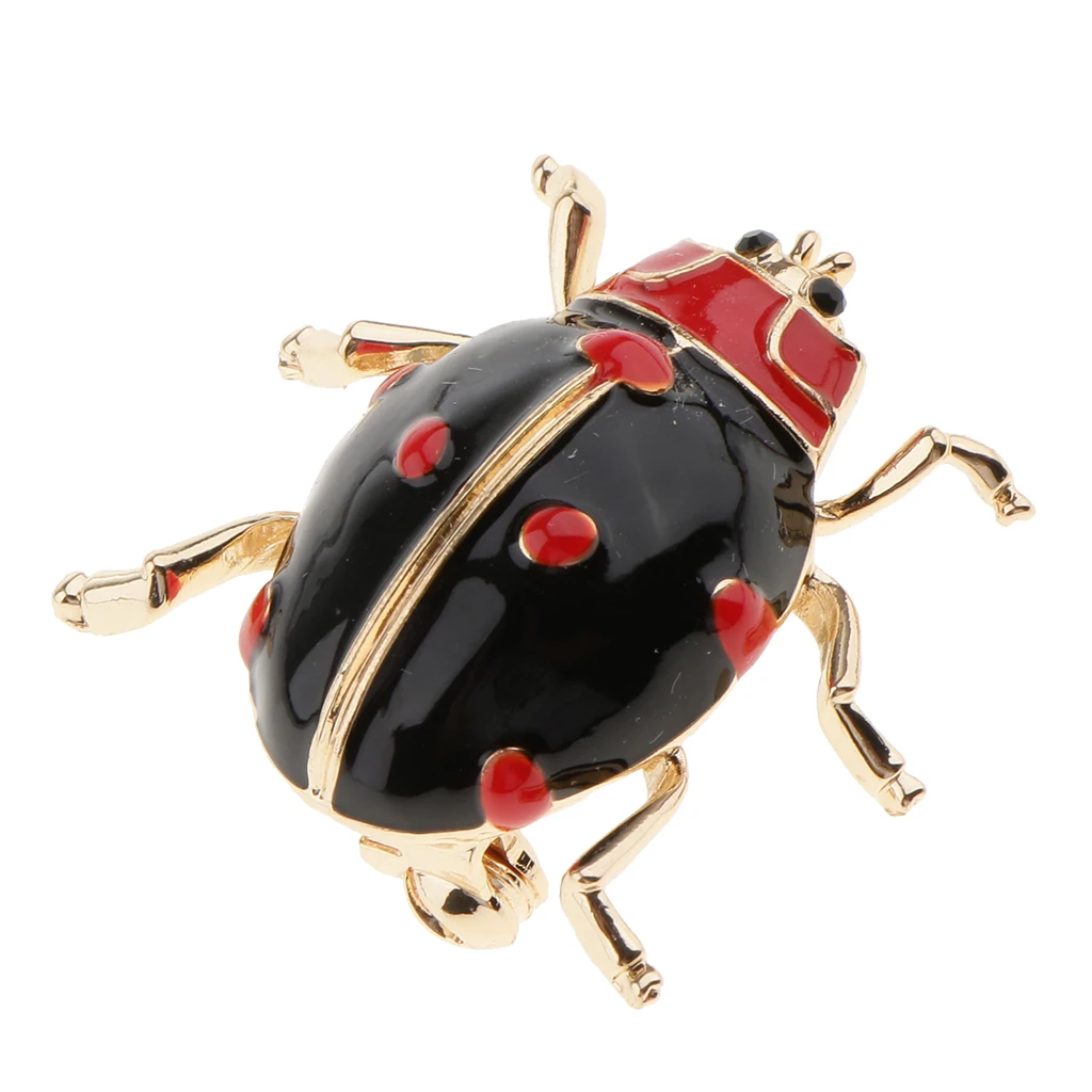 2pcs Enamel Ladybird Bug Insect Brooch Pin Womens Mens Costume Jewellery Lovely Accessories