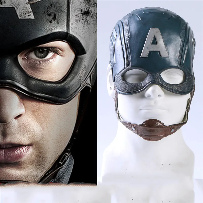 Мстители: эндигра Капитан Америка Маска Мстители Стива Роджерс латексный резиновый шлем для косплея Балаклава маска супергероя Prop