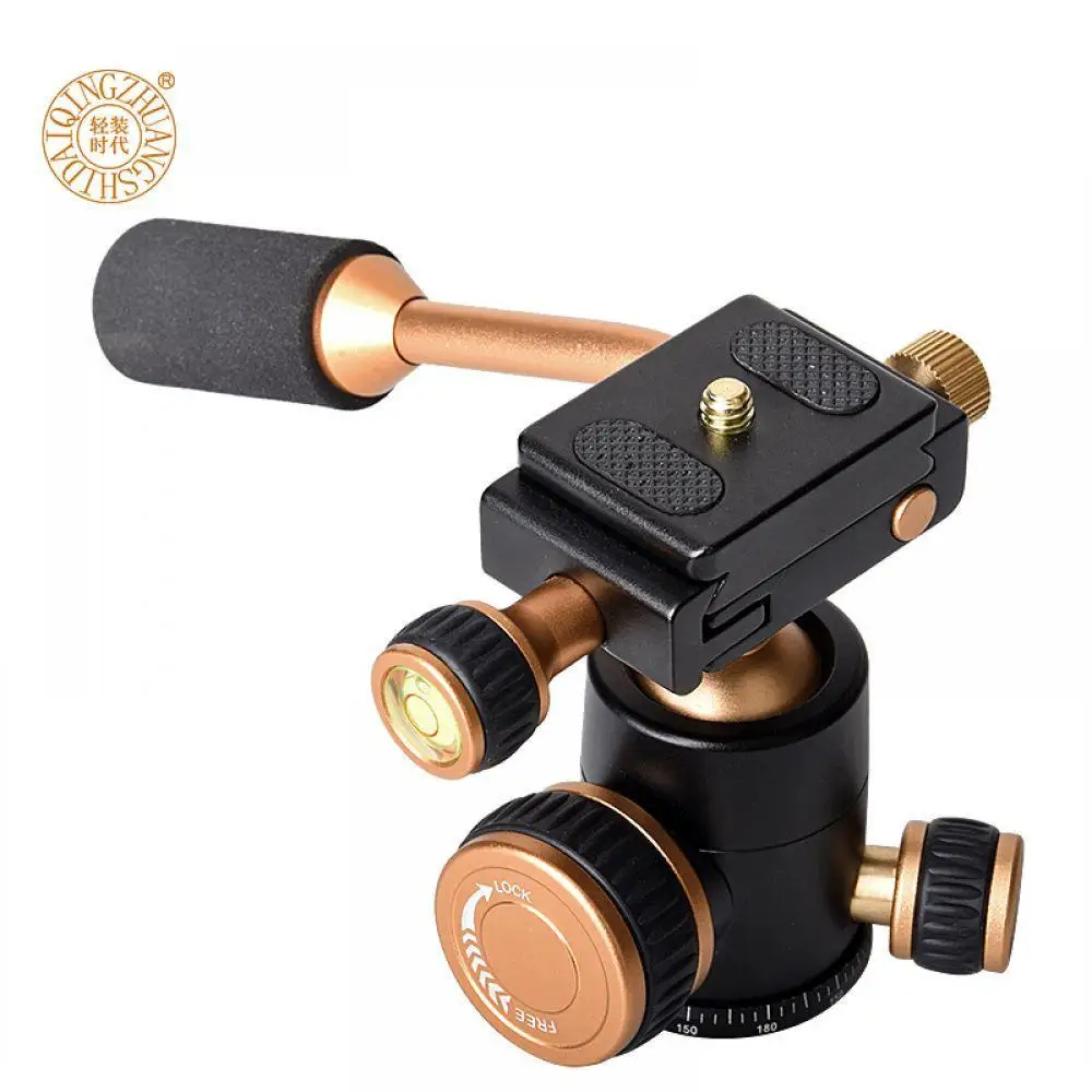 2018 Hot QZSD pro aluminium alloy camera tripod head and handle ball suit for dslr video mini monopod | Электроника