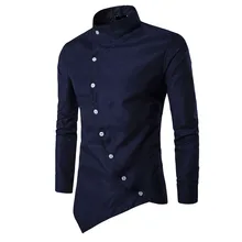 Новинка, дизайнерская однотонная приталенная хлопковая рубашка с длинными рукавами для бармена, бара, ночного клуба, отеля, официанта, необычная красивая рубашка для парикмахера