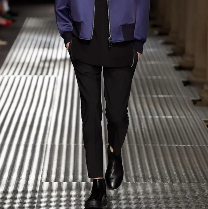 Бесплатная доставка новые модные мужские брюки на молнии слаксы 27 42|fashion slacks|fashion