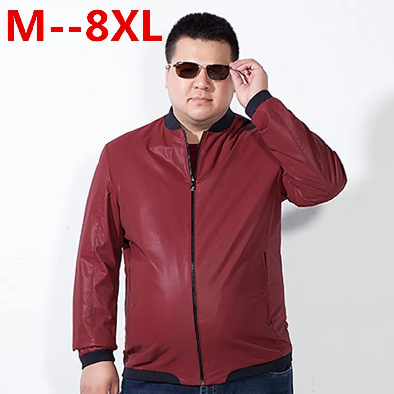 10XL 9XL 8XL 6XL 5XL New Fashion Men Faux Leather Jackets