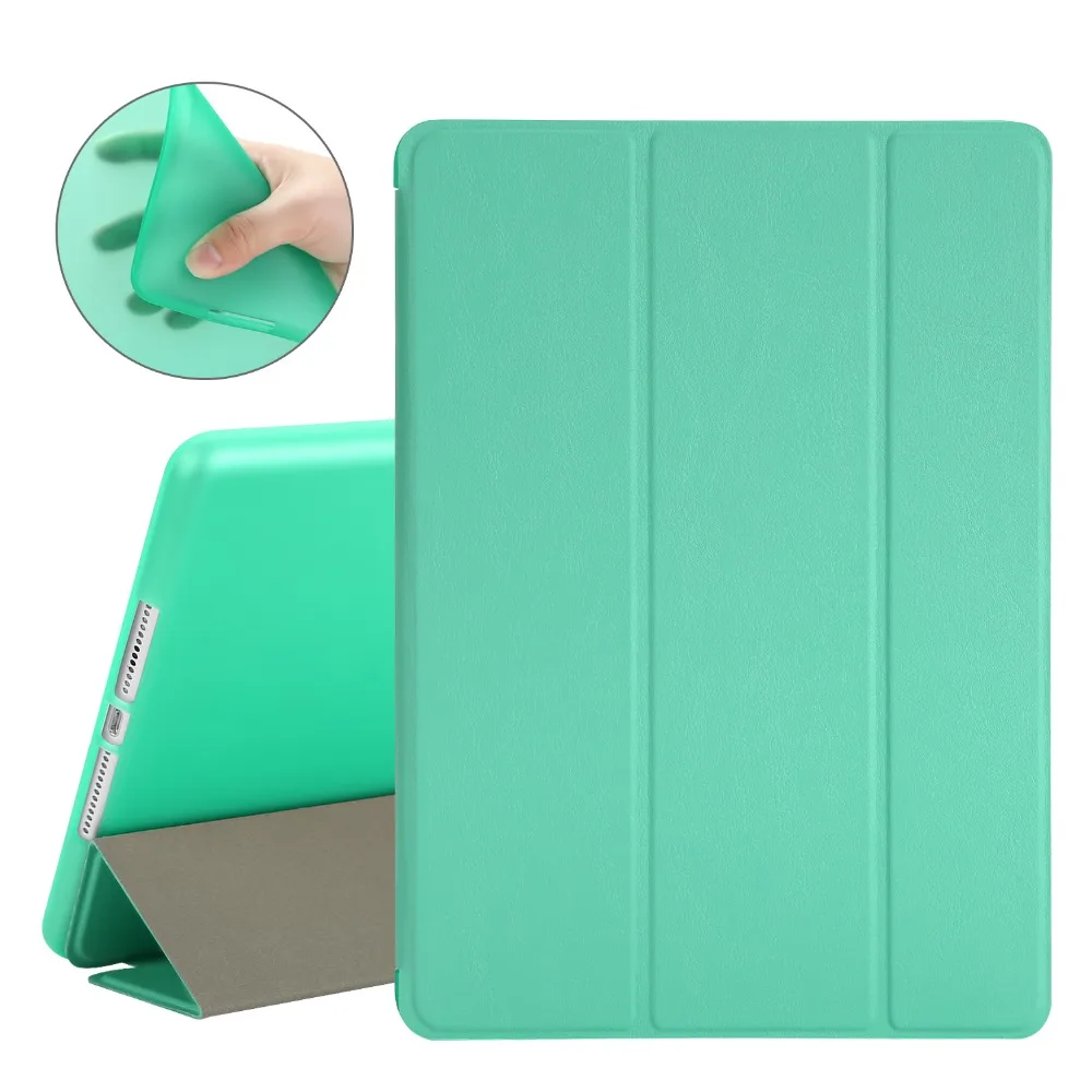For iPad 2017 2018 Case 9.7 inch Ultra Slim PU Leather + Silicone Back