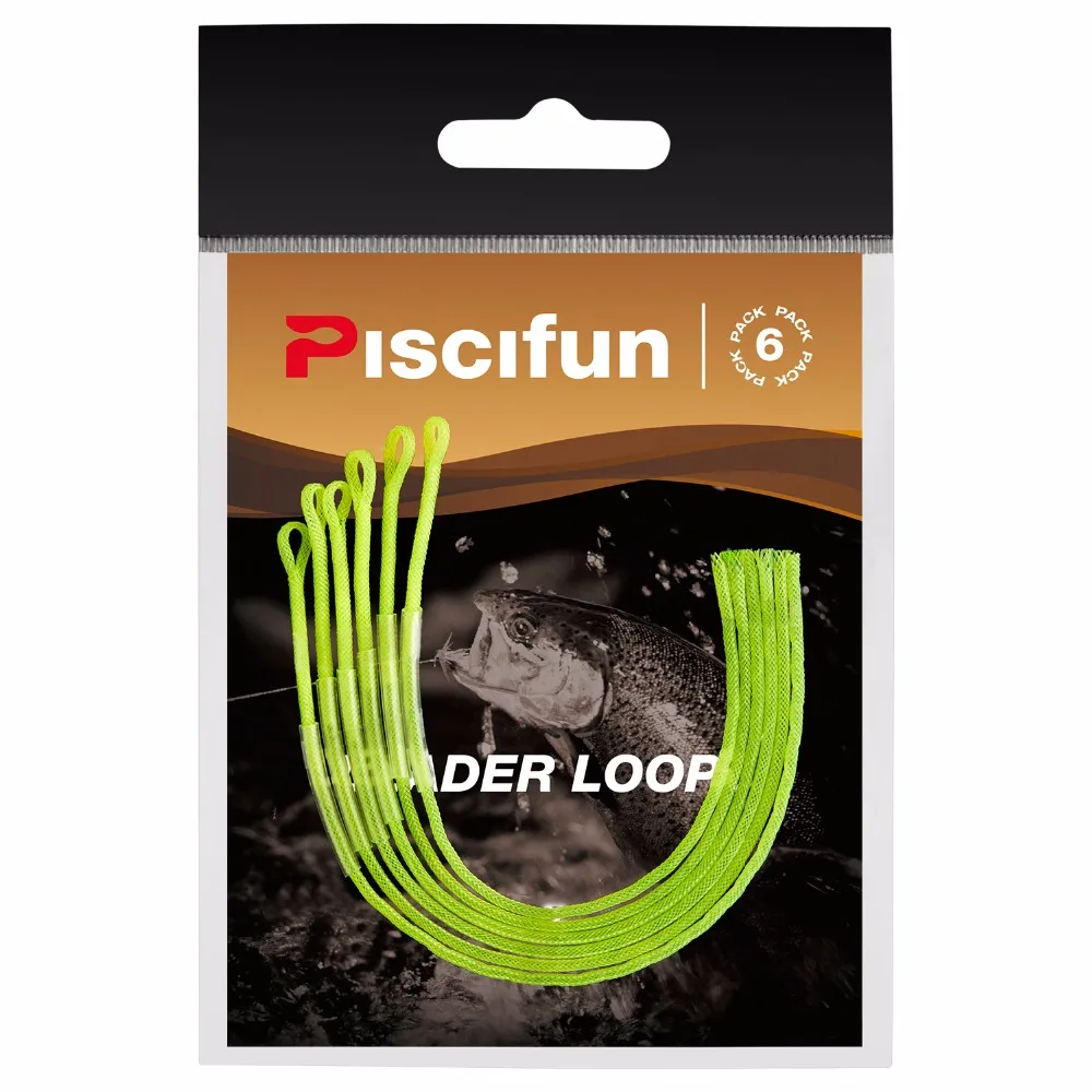 Piscifun 20lb Fly петли 6 шт./упак. плетеная летящая лидер петли разъемы Fly line нахлыстом петля