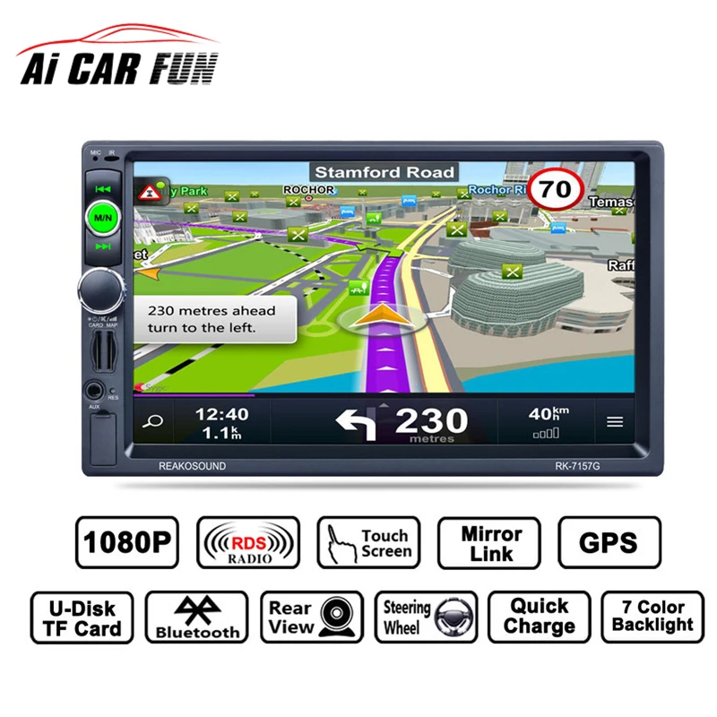 RK 7157G 7inch Car 2DIN Bluetooth MP5 Player Reversing Rear View Camera Function Car font b