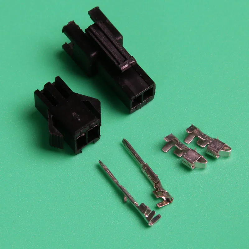 10 комплектов sm2.54mm 2 P автомобильные электрические мужские и женские концевые