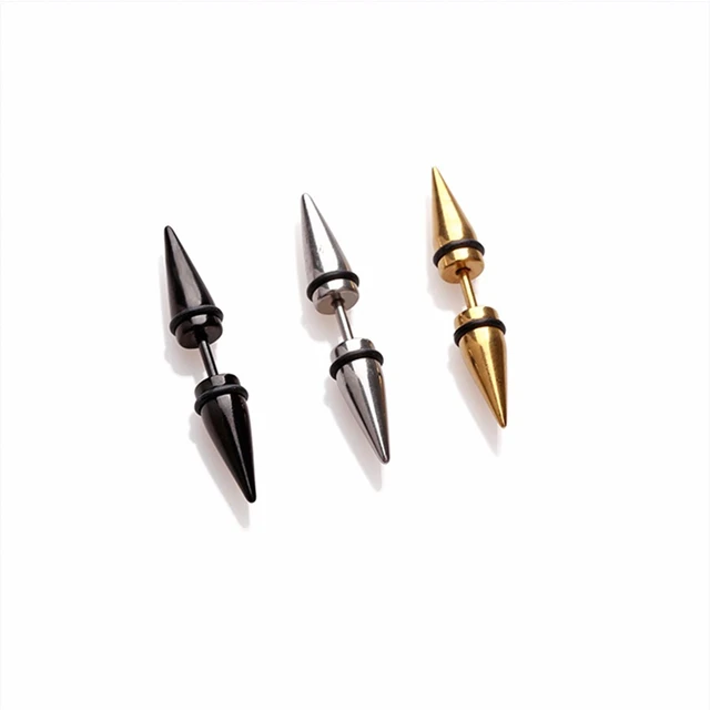 Spike Earring Man Woman Uni Cool Stud Earrings Fashion Ear Spike Earring Man Woman Uni Cool Stud Earrings Fashion Ear Piercing Jewelry 1 Pair