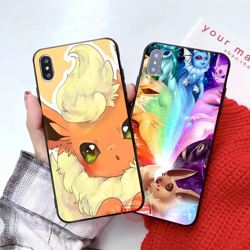 Мультяшные Покемоны eevee pika силиконовый мягкий чехол для iPhone 5 SE 5S 6 6S Plus 7 8 11 Pro X XS Max XR