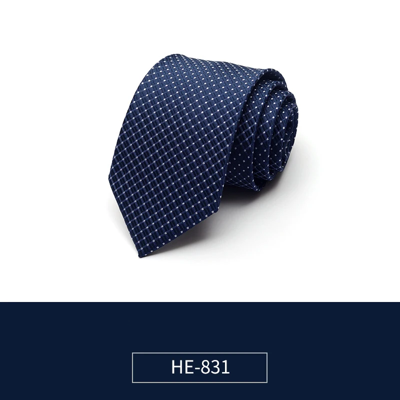 Новые высококачественные мужские галстуки, модные брендовые шелковые деловые Повседневные Вечерние галстуки для мужчин в горошек 8 см, галстук с подарочной коробкой - Цвет: 01