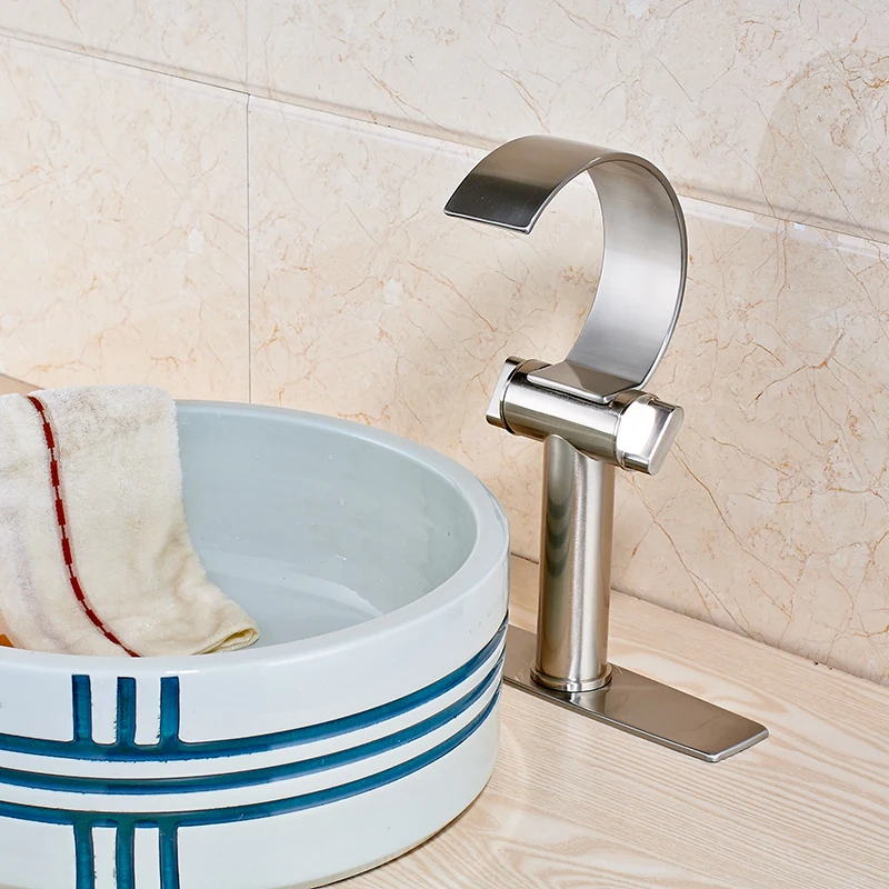 Bathroom Sink Faucet Single Handle Single Hole Mixer Tap Countertop